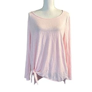 ZeroXposure Platinum Flow Knotted Top Shirt Women’s SZ XXL Pale Pink NEW